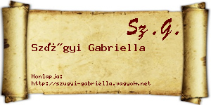 Szügyi Gabriella névjegykártya